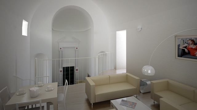 PROGETTO DI  INTERNI PER  RECUPERO  CHIESA SCONSACRATA